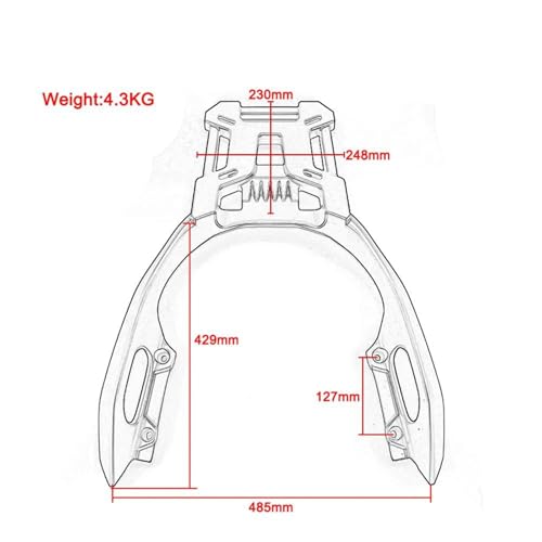Porte-bagages extensible MTKRACING avec support top case - 6