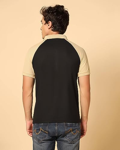 Image of INKKR Men's Solid Regular Fit T-Shirt ((FACTORY-A11)-(3XL)-Black FCT11 01