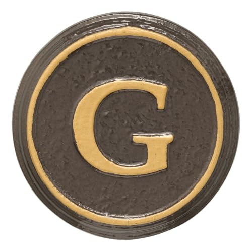 Whitehall Balmoral Mailbox Front Door Monogram Personalized Initial Insert Made in USA Weather Resistant Premium Metal Accessory One Letter 3.5 in x 0.25 in Elegant Gold Accent for Classic Homes