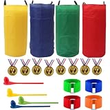 Field Day Games Set 24pcs - Sack Race, Egg Spoon, Three-Legged Race