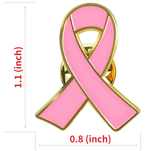 6/12/25/50/100/200 pieces pink ribbon pins breast cancer awareness brooch enamel lapel pin women badge Nurse doctor Charity fundraising public events survivor bulk2