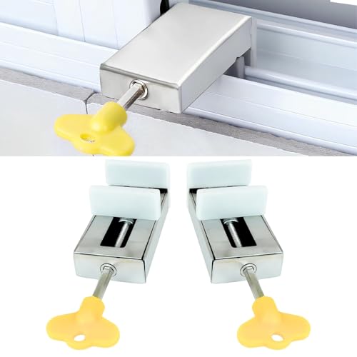 LAIVIYA Cerradura Ventana Corredera, 2PCS Tope Ventana...