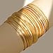 ANYILVTULI Gold Bangle Bracelets for Women Gold Bangles Indian Jewelry Fashion Disco Bangle Bracelets Gold Bracelet Set