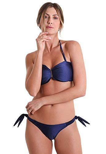 Calcinha Biquíni Avulso Laço Marrakesh - Azul Marinho - GG