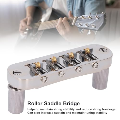 Ponte de Sela de Rolo de Guitarra, Peça de Reposição de Ponte de Sela de Rolo Compatível Com Guitarr