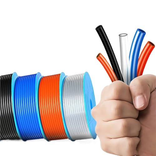 Tubo de poliuretano negro de 10m y 4mm OD para sistemas de aire neumático 4