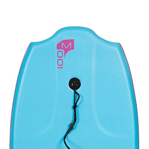 Close-up of bodyboard leash attachment point