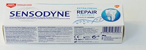 Sensodyne: "Repair & Protect Extra Fresh" Toothpaste, Powered by NovaMin * 2.53 Fluid Ounce (75ml) Tube (Pack of 4) * [ Italian Import ] - image 2
