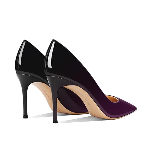 Women's Pointed Toe Stiletto High Heel Pumps 3.15IN Slip-On Party Wedding Evening Shoes3