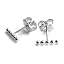 11mm Bar Dot Studs / Sterling Silver