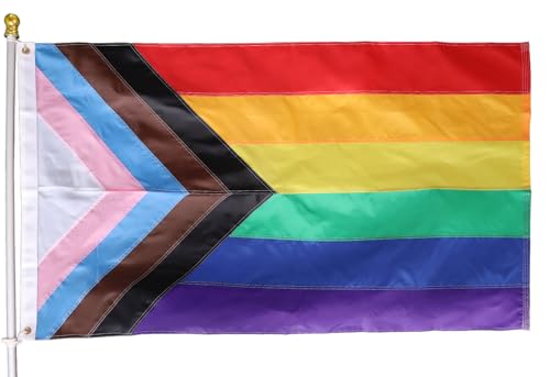 Premium Progress Pride Flag 3x5 Ft Outdoor-Nylon 210D | Gay All Inlcusive Progressive Flags House Decoration Banner by MIDLE - Image 8