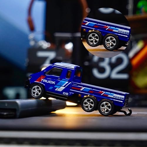 Image of Bestie toys Remote Control Small Car, 1:64 Scale Off-Road RC Car, USB Rechargeable 2.4GHZ Three Speed Indoor Alloy Vehicle for Kids (Power Truck)
