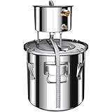 JBJSHHY 304ステンレス鋼 小型 家庭用 酒造機 密閉型クーラー 温度計付き ワイン製造設備 ワイン蒸留器 純露機 蒸留器 酒 蒸留水器 ワイン醸造設備 水蒸気蒸留 発酵タンク 家庭用酒造機 ワイン蒸留器 水蒸気蒸留装置 純露製造機 小型発酵タンク