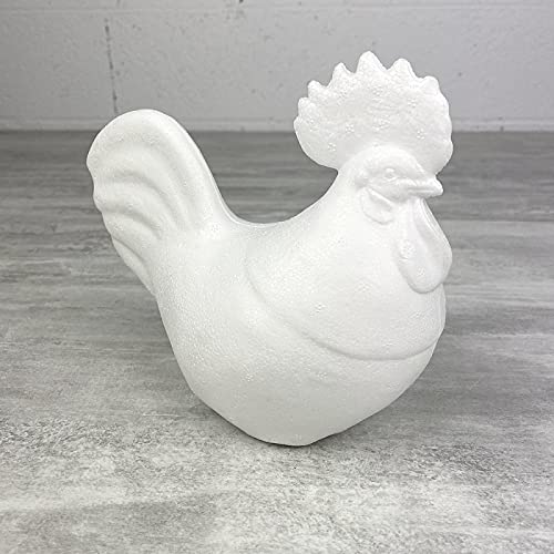 Lealoo Coq en polystyrène, Hauteur 15 cm x Longueur 18,5 cm, Animal de la Ferme densité...