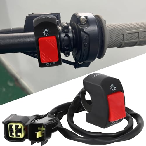 Alpha Rider Headlight Kill Switch for Talaria Sting R MX4 Plug and Play Help Save Battery LED Headlight On/Off Switch with Button