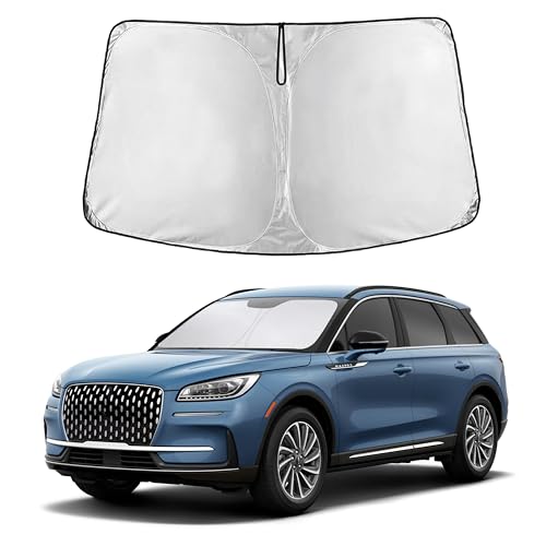 Image of EcoNour Windshield Sun Shade Compatible for Lincoln Corsair 2020-2026 Front Window Sunshade Foldable Sun Visor UV & Heat Blocking Protection