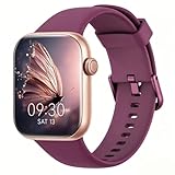 Smart Watch for Men Women, Bluetooth Calling, 1.85" HD Touch Screen Fitness Tracker, 140+ Sports Modes, Heart Rate Sleep Monitor, DIY Dial, IP68 Waterproof, Compatible with Android & iOS(Deep Purple)