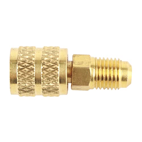 Adaptador Tyenaza R410A, conector de manguera HVAC de 1/4 pulgada macho SAE a 5/16 pulgada hembra SAE miniatura 7