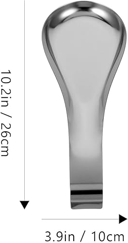 Miniatura 7 de Zerodeko Soporte para cucharas de acero inoxidable, soporte para cuchara, olla caliente, espátula, tenedor, cucharón, vajilla, 2 piezas, para