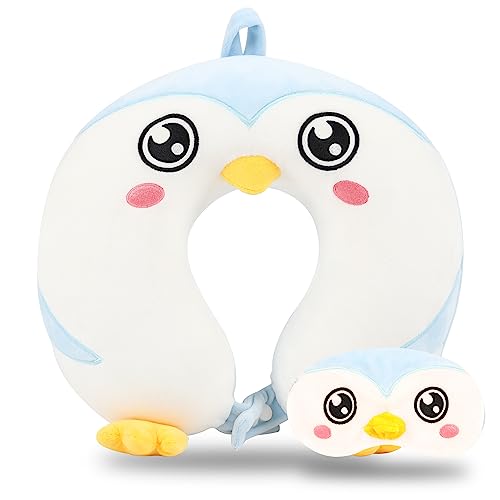 Travel Pillow, Kids Travel Pillow with Sleep Eye Mask, Soft 
