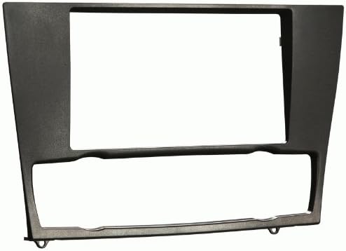 Double Din Install Car Stereo Dash Kit for a Aftermarket Radio Fits 2007-2011 BMW 3 Series with Heated Seats Trim Bezel is Painted A Scratch Resistant Matte Black Non Navigation Replacement