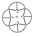 ZYGY 4PCS Protettore di Ricambio per Hubsan H501S H501A H501C H501M H501S W H501S PRO RC Quadcopter Frame di Protezione dell'elica - Nero