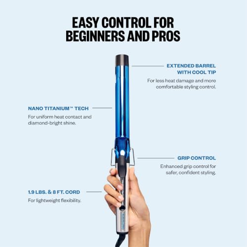 Image of BabylissPRO Nano Titanium Professional Curling Iron with Extended /Long Barrel Perfect for Longer Hair