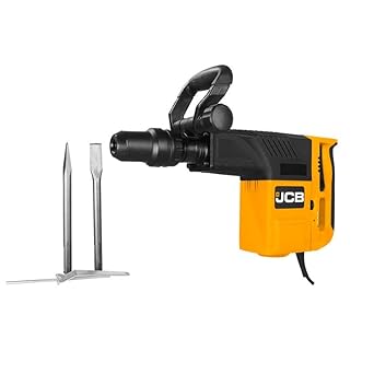 Groz JCB Professional 1500W, 1900bpm & 16.8J Impact Energy 11kg Demolition Hammer with Composite body & SDS Max Shank, Ideal for light to medium-duty demolition work