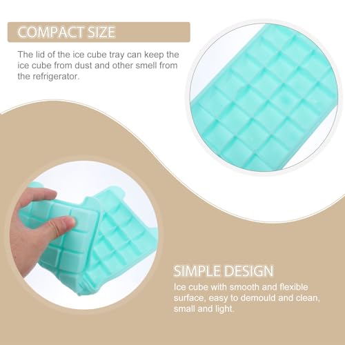 Molde de silicona para cubitos de hielo con tapa set de 3 miniatura 3