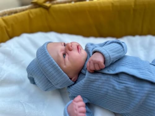 Anano Reborn Baby Junge Lebensecht 45CM Reborn Puppe Echt Wie EIN Silikon Baby, Puppen Lebensecht Babypuppe Wie Echtes Babys Junge – Bild 4