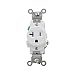 Leviton 5801-W Single Receptacle Straight Blade Grounding 5-20R 20A 125V, White (10 Pack)