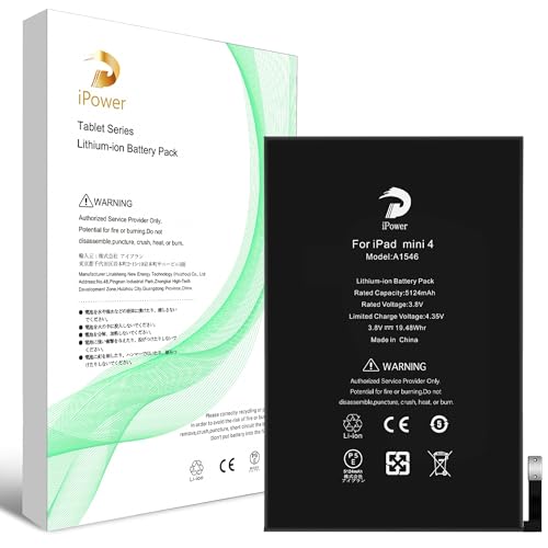 Amazon | iPower for iPad mini4 バッテリー交換 第4世代 容量5124mAh