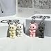 Goodangie00 4Pcs Cute Fuzzy Aesthetic Kawaii Cat Keychains Accessories for Women Bag Backpack Wallet Pendants Decor, Case Camera Phone Charms