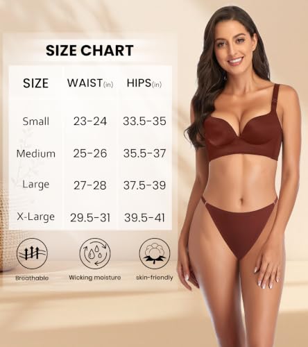 Image of Eiggam Women's Cotton Bikini Panties,High-Cut Full Coverage Stretch Cool Underwear for Women