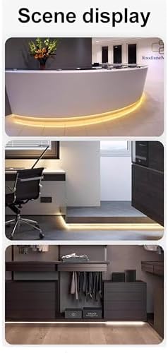 LED Aluminum Profile Skirting - Groove Decorative Strip, Embedded Lighting Baseboard Trim, LED Channel Light for Hallway & Stairs, Black 4cm, Modern Interior Lighting Solution