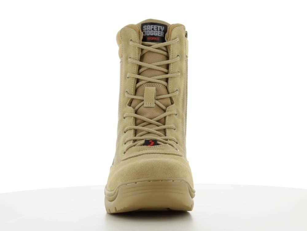Stivali tattici leggeri senza sabbia, con zip laterale, taglio alto SRA, sicurezza Jogger Dune – 5 UK