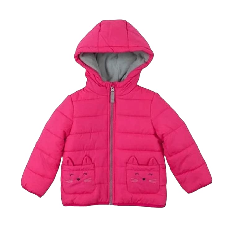 Veste d'hiver avec poches chat Carter's rose isolante taille 4T
