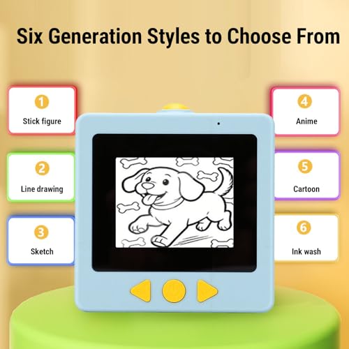 Image of Fafeicy AI Voice Sticker Printer 2.4G WiFi Thermal Printer 203dpi Inkless for Home Study Office Stickers Notes and Kids Crafts