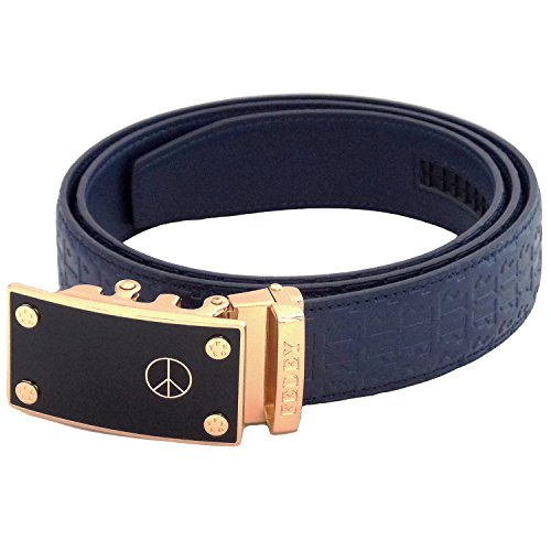 Mens Ratchet Belt, Leather, Signature Series, Automatic Statement Buckle3