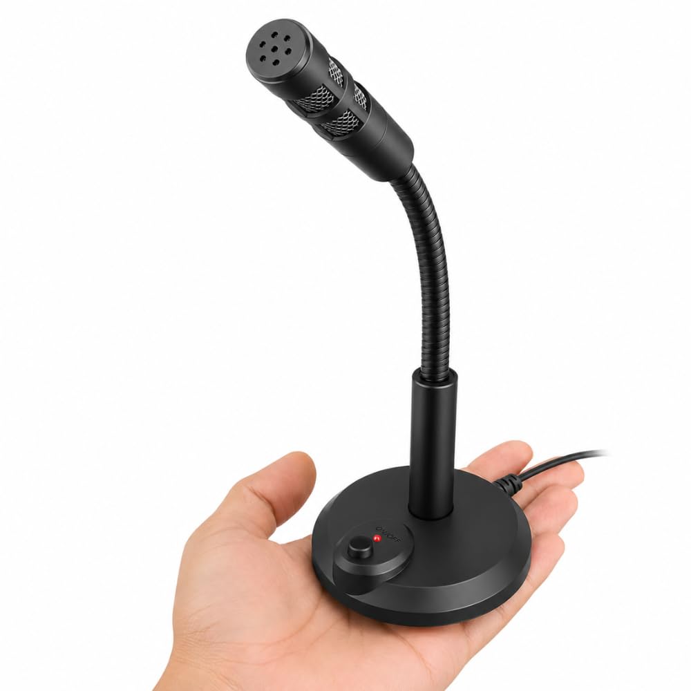 Drumstone Omnidirectional USB Desktop Microphone, Plug & Play Condenser Mic with Flexible Gooseneck, On/Off Button, 2 Meter Braided Cable, Clear-(𝐒𝐩𝐞𝐜𝐢𝐚𝐥 𝟏𝟓 𝐘𝐞𝐚𝐫𝐬 𝐖𝐚𝐫𝐫𝐚𝐧𝐭𝐲)-image-19