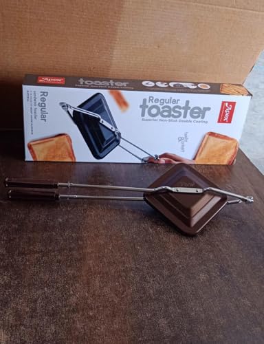 Image of MotiBa Sandwich Gas Non-Stick Aluminium | Compatibility with Gas Stoves | Flame-Proof Design | Heat-Resistant Handle | Sandwich Maker | Black (Sandwich Toaster (Regular))