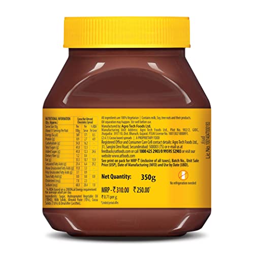 Image of Sundrop Cocoa nut Almond Choco Spread, 350 Grams (Pack of 3)