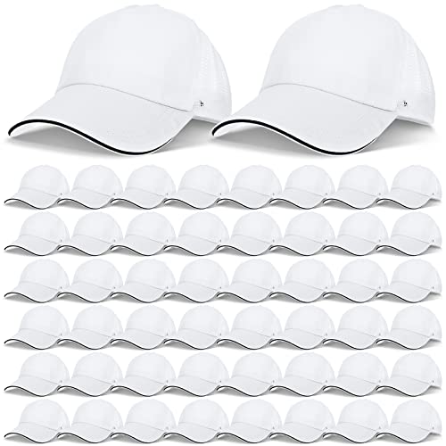 Image of Didaey 50 Pcs Blank Trucker Hats Bulk Unisex Sublimation Hat Baseball Cap Trucker Cap with Adjustable Snapback for Men Women