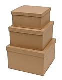 DCC Paper Mache Square Box (Set of 3)