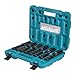 Produktbild Makita E-16586 Impact Black Schlagnuss-Set 1/2" 14-teilig im Koffer, SW10 - SW32 inkl. O-Ringe und Stifte, Chrom-Molybdän, Schlagnüsse 81,5 mm lang