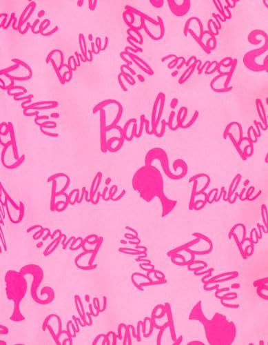 Barbie Girls Satin Lounge Sleep Pajama Shirt and Pants Set Little Kid to Big Kid Sizes (4-14-16)4