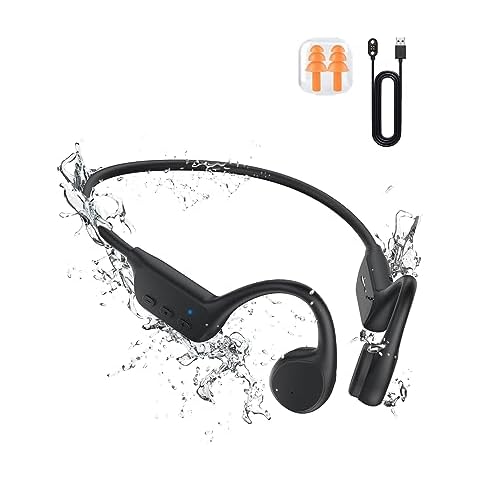 Bone Conduction Headphones, Underwater Headphones for Swimming Open-Ear Wireless Bluetooth Headphones for Running, Cycling Cover