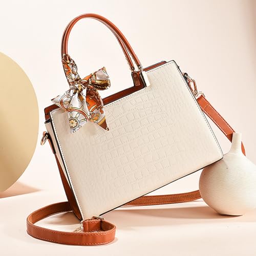 Bolso tote elegante para mujer con asa superior y cinta miniatura 7