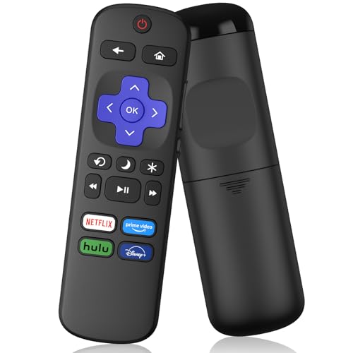 Remote Control for Roku TV Remote Control, Replacement for TCL/Hisense/Sharp/JVC/RCA/Magnavox/Sanyo/LG/Haier ROKU TVs with Netflix Disney+/Hulu/Prime Video Buttons