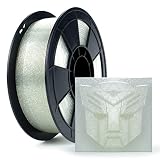 Filament de paillettes ZIRO PLA 1.75mm filament de imprimante 3D PLA 1.75mm série de couleurs étincelantes 1KG, précision dimensionnelle +/- 0.05mm,Transparent